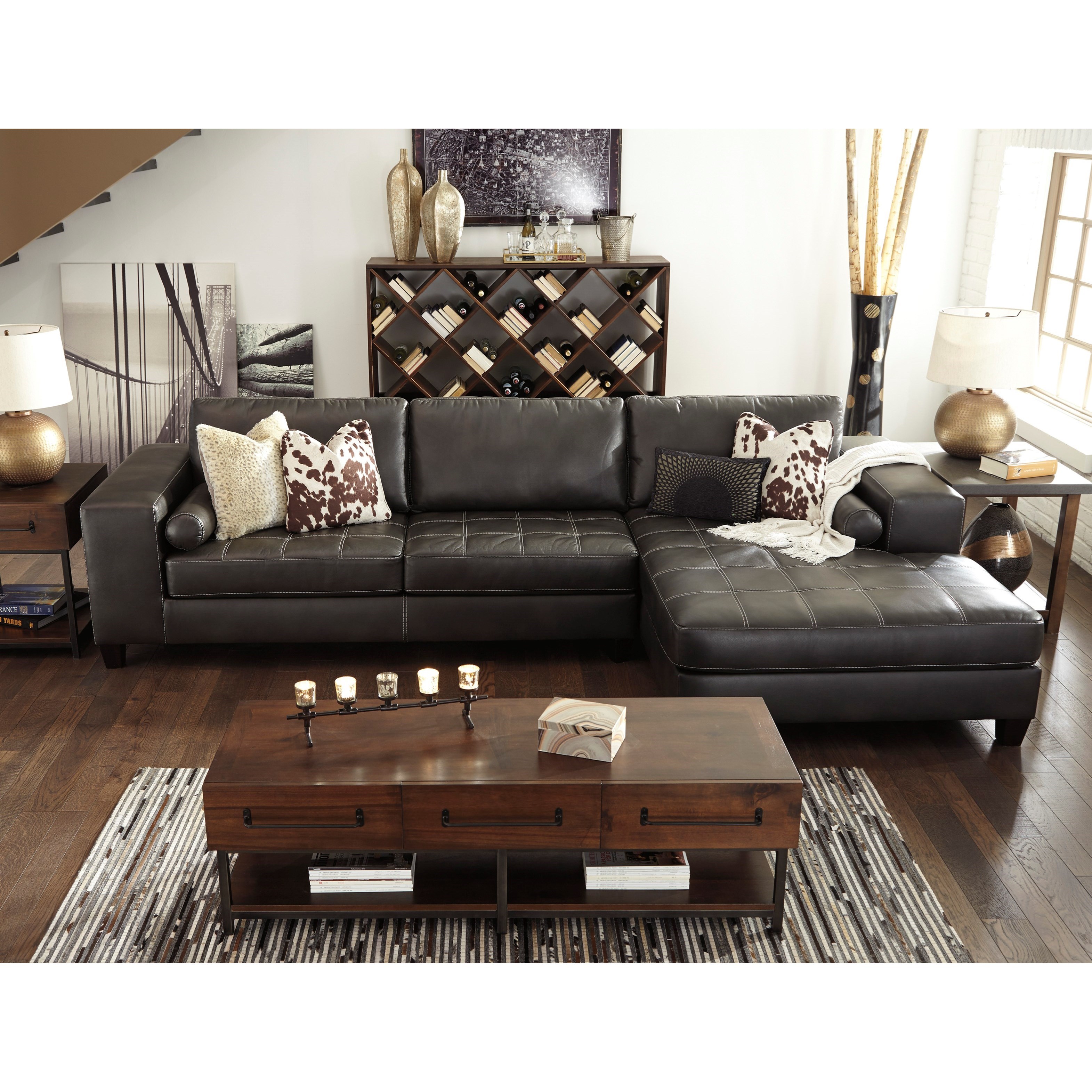 Nokomis charcoal sectional sale